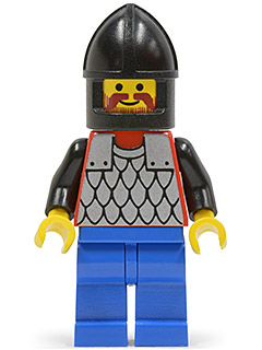Scale Mail - Red with Black Arms, Blue Legs, Black Chin-Guard