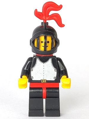 Breastplate - Black, Black Legs with Red Hips, Black Grille Helmet, Red Plume, Red Plastic Cape