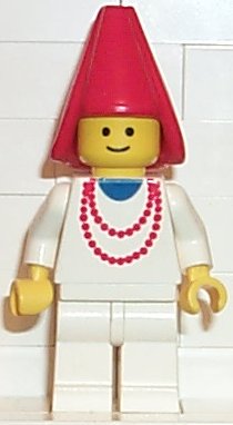 Maiden with Necklace - White Legs, Red Cone Hat