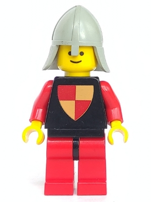 Classic - Knights Tournament Knight Black, Red Legs with Black Hips, Light Gray Neck-Protector
