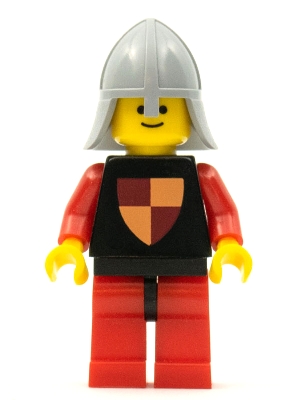 Classic - Knights Tournament Knight Black, Red Legs with Black Hips, Light Bluish Gray Neck-Protector (Reissue)