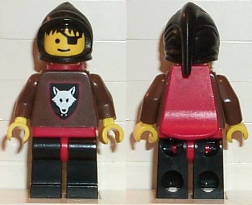 Wolfpack - Eye Patch, Brown Arms and Black Legs, Black Hood and Red Cape