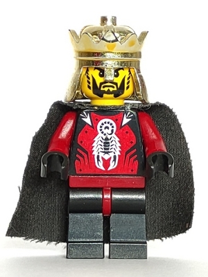 Knights Kingdom II - King with Crown & Black Cape (Chess King)
