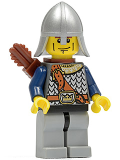 Fantasy Era - Crown Knight Scale Mail with Chest Strap, Helmet with Neck Protector, Vertical Cheek Lines