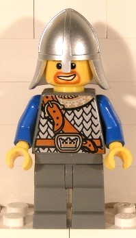Fantasy Era - Crown Knight Scale Mail with Chest Strap, Helmet with Neck Protector, Beard around Mouth