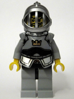 Fantasy Era - Crown Knight Scale Mail with Crown, Breastplate, Grille Helmet, Curly Eyebrows and Goatee