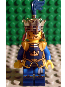 Fantasy Era - Crown King, No Cape, Printed Legs, Dark Blue Plume