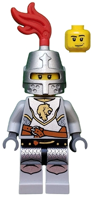 Kingdoms - Lion Knight Breastplate with Lion Head and Belt, Helmet Closed, Smirk and Stubble Beard