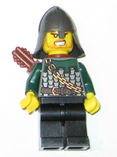 Kingdoms - Dragon Knight Scale Mail with Chain and Belt, Helmet with Neck Protector, Quiver, Bared Teeth