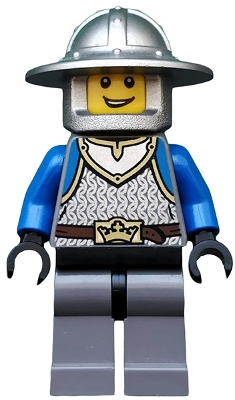Castle - King&#39;s Knight Scale Mail, Crown Belt, Helmet with Broad Brim, Open Grin
