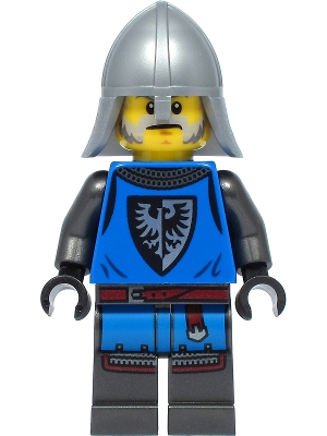 Black Falcon - Castle Guard Male, Flat Silver Neck-Protector