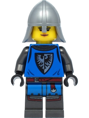 Black Falcon - Castle Guard Female, Flat Silver Neck-Protector