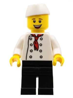 Chef - Black Legs, Open Mouth Smile, &#39;LEGO HOUSE Home of the Brick&#39; on Back