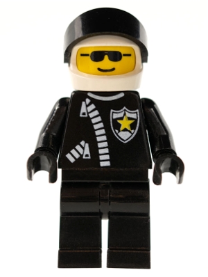Police - Zipper with Sheriff Star, White Helmet, Black Visor