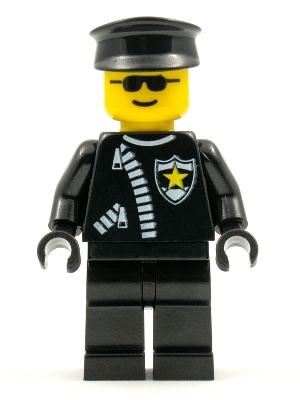 Police - Zipper with Sheriff Star, Black Hat