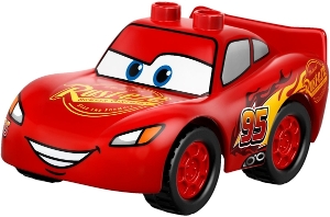 Duplo Lightning McQueen - Rust-eze Hood, Treaded Tires