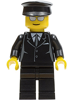 Suit Black, Black Hat, Silver Sunglasses - Airport Limo Driver