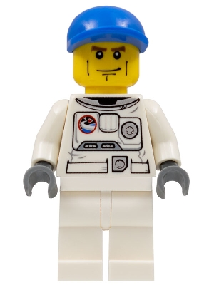 Spacesuit, White Legs, Blue Short Bill Cap, Brown Eyebrows