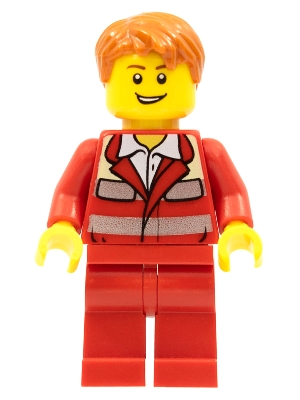 Paramedic - Red Uniform, Male, Tousled Hair