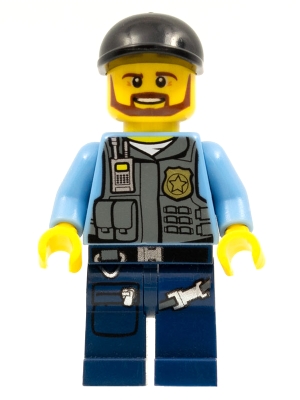 Police - LEGO City Undercover Elite Police Officer 1 - Brown Beard