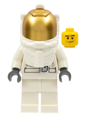 Astronaut, White, Diver Helmet, Gold Visor