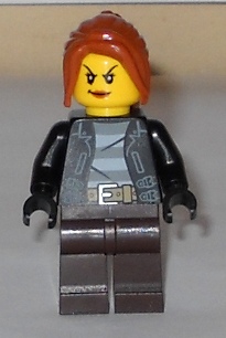 Police - City Bandit Crook Female, Dark Orange Hair