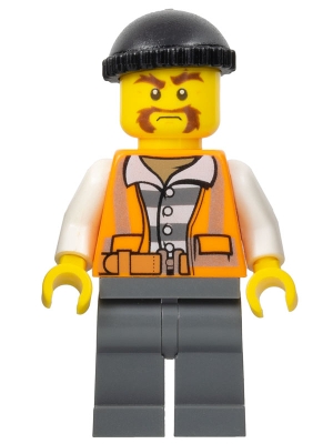 Police - City Bandit Male, Black Knit Cap, Moustache Handlebar