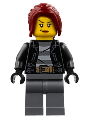 Police - City Bandit Crook Female, Dark Red Hair