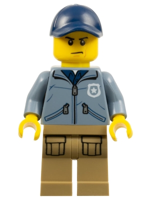 Mountain Police - Officer Male, Dark Blue Cap, Sand Blue Jacket