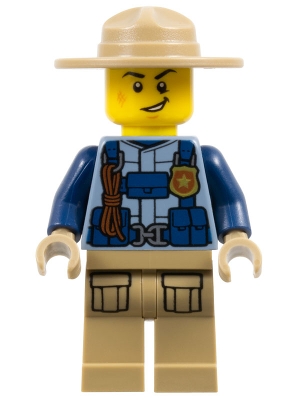 Mountain Police - Officer Male, Jacket with Harness, Dark Tan Hat