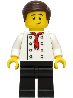 Chef, Red Neckerchief, Black Legs, Dark Brown Hair
