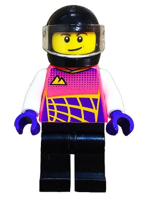 Go-Kart Racer, Coral Race Suit, Black Helmet and Legs