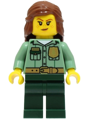 Park Ranger - Female, Sand Green Shirt, Dark Green Legs, Reddish Brown Hair