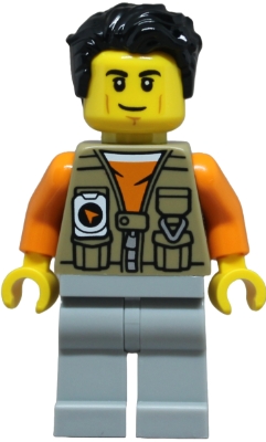 Explorer, Dark Tan Jacket, Light Bluish Grey Legs