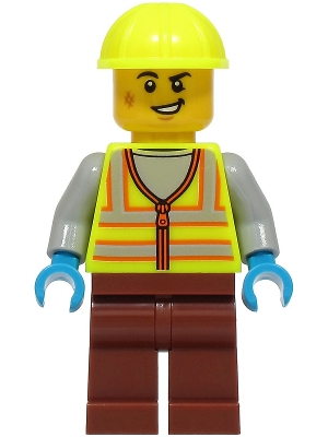 Mechanic, Vibrant Yellow Safety Vest and Helmet