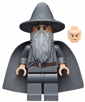Gandalf the Grey - Wizard / Witch Hat, Long Cheek Lines