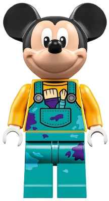 Mickey Mouse - Bright Orange Torso, Dark Turquoise Overall