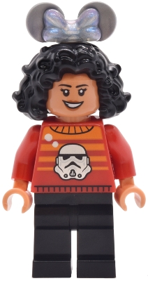 Park Guest, Red Torso, Black Legs, Black Hair