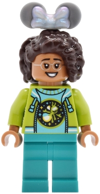 Main Street, U.S.A. Park Guest - Female, Medium Azure Sweater with Ant, Lime Hoodie with Dark Pink Water Lily on Back, Dark Turquoise Legs