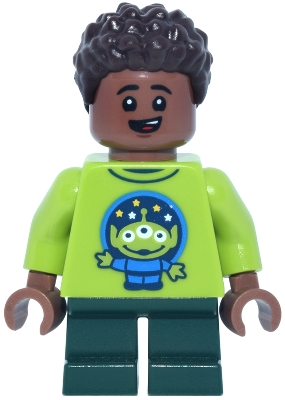 Park Guest, Child, Lime Torso, Dark Green Legs, Dark Brown Hair