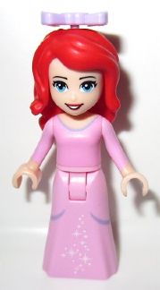 Ariel, Human - Bright Pink Dress with White Stars, Lavender Bow