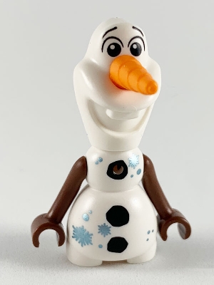 Olaf - Mini Doll Body, Metallic Light Blue Snowflakes