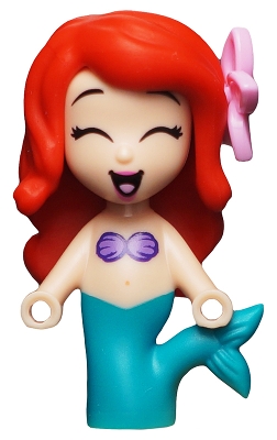 Ariel, Mermaid - Micro Doll, Bright Pink Flower