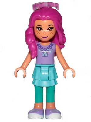 Princess, Lavender Top, Medium Azure Skirt, Magenta Hair, Sunglasses