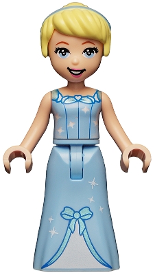 Cinderella - Bright Light Blue Dress, White Under-Dress - Thin Hinge