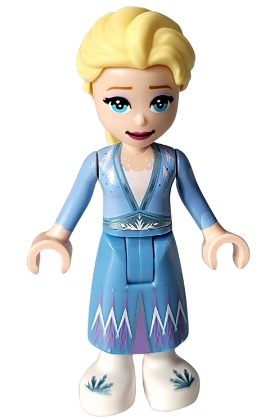 Elsa - Medium Blue Skirt, White Shoes