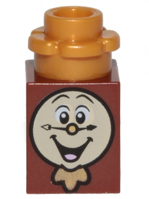 Cogsworth &#40;1 x 1 Brick with Plate, Round 1 x 1 with Flower Edge&#41;