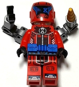 Cooper - Red Racing Suit, Blue Utility Belt, Helmet, Robot Arms