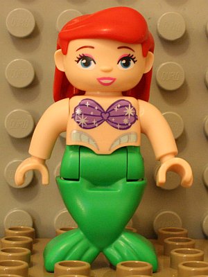 Duplo Figure, Disney Princess, Ariel / Arielle, Bright Green Tail &#40;Mermaid&#41;