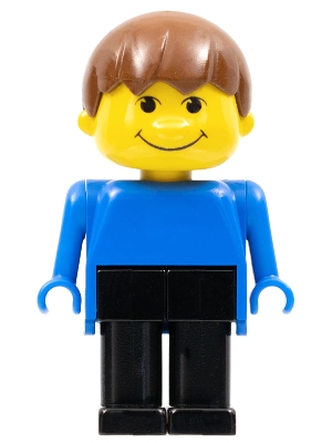 Basic Figure Human Boy Blue, Black Legs, Brown Hair